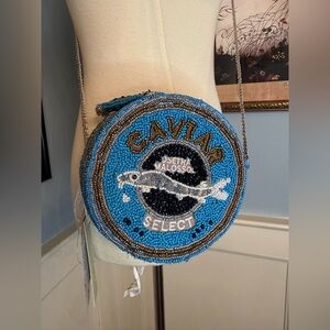 Viral Beaded Bag! NWT Caviar Tin Beaded Bag